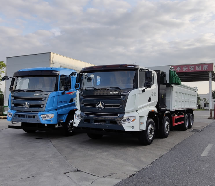 31噸充換電式自卸、攪拌車31 ton rechargeable dump truck and mixer truck